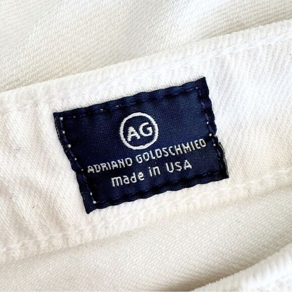 AG Adriano Goldschmied The Stevie Slim Straight Leg Jeans in White Size 32R - Picture 8 of 9